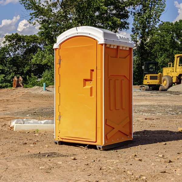 how often are the portable restrooms cleaned and serviced during a rental period in Otisfield Maine